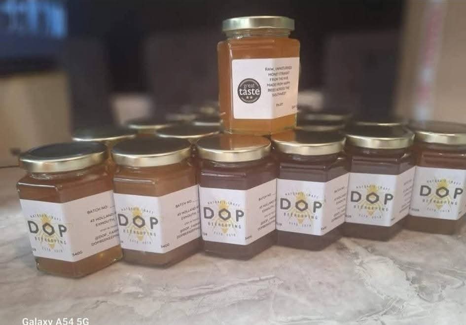 DOP Beekeeping raw unpasteurised honey jars
